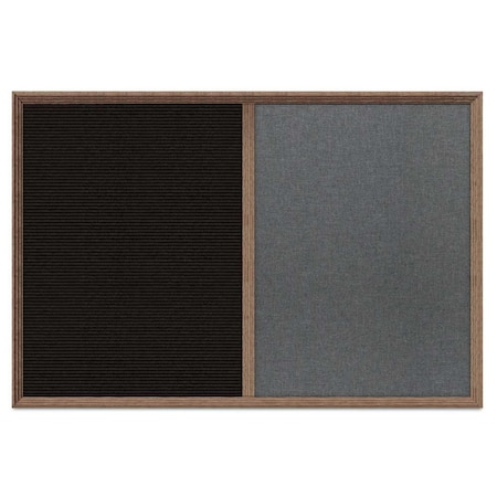 Enclosed Corkboard,1 Door,24x36,4 Fra, UV3422-BLACK-DBURGU